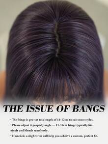 32 Inch Purple Straight Layered Wig With Bangs - Soft Heat Resistant Synthetic Wig, Suitable For Women's Daily, Festival, Party, Christmas And Cosplay Occasions - Purple - View 7