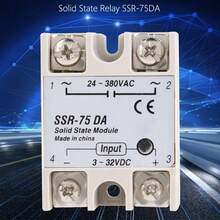 DC AC Solid State Relay SSR-75DA 75A 3-32VDCto 24-380VAC SSR - Blanco - Ver 5