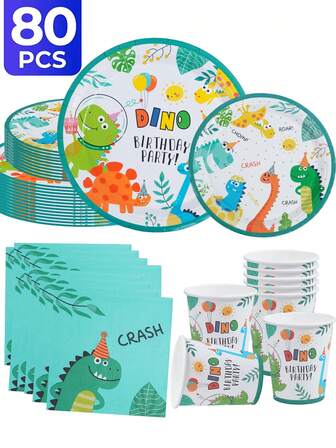 20/40/60/80/100 Disposable Cutlery Set, Including 7-Inch Paper Tray, 9-Inch Paper Tray, 9-Ounce Cup, Napkins, Suitable For Daily Gatherings, Birthday Parties, Bridal Showers, Baby Showers, Clubs, Weddings, Tea Parties, Picnics, Outdoor Outings, And Themed Parties.