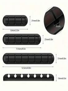 White Flexible Cable Organizer For Office Desk, High-Strength Plastic Material With Adhesive Backing And Adjustable Arm, Includes Cable Holder For Organizing Office Desk Cables, Easy Installation - Multicolor - View 12