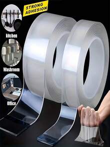 1pc Heavy Duty Double Sided Tape - Reusable, No Trace, Strong Adhesive, Multi-Purpose, Removable, Washable, Suitable For Jack Plate, Hooks, Mats, Murals, Double Sided Tape Fixing Randomly Cut Strong Adhesive Multiple Scenarios Can Be Used
