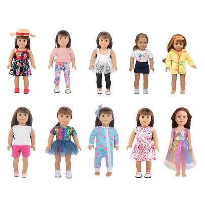 MSYO 1 Set Of 18-Inch Doll Clothes, Fashionable Doll Outfits, 10 Styles To Choose From, Versatile Designs, Suitable As Birthday Gifts Or Holiday Presents For Little Girls