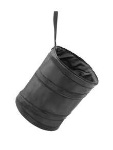 1pc Foldable Car Trash Can, Black Car Garbage Bin, Car Seat Storage Bucket, Camping Spiral Bucket, Multi-Function Trash Can - Multicolor - View 9