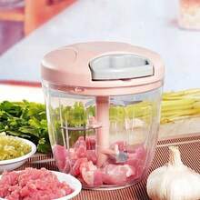500/900ML Manual Meat Mincer Garlic Chopper Rotate Garlic Press Crusher Vegetable Onion Cutter Kitchen Cooking Accessories - Green - View 6