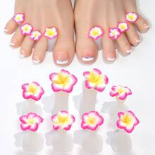 Set de 8 separadores de uñas y dedos de los pies con forma de pétalos de flor de silicona rosa, herramientas para el arte de uñas, adecuado para mujeres y niñas para el cuidado diario de las uñas, suministros para el arte de uñas, herramientas para uñas, herramientas adhesivas para uñas, temporada de vuelta a clases, arte de uñas, herramientas para uñas - Multicolor - Ver 7