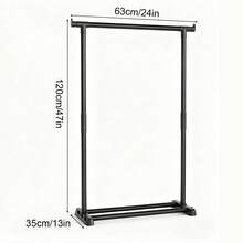 Double-Rod Clothes Rack, Can Hang Clothes, Multifunctional Bedroom Garment Rack - Một cỡ - Xem 2