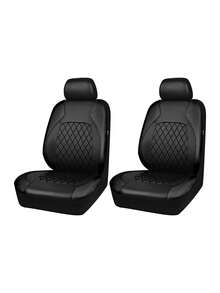 9 Stück universelle Autositzbezüge - Premium PVC-Leder, Diamant-Steppung, wasserdicht atmungsaktiv, kompatibel mit Airbags, auslaufsicher, fleckabweisend, staubdicht, rutschfest, rundum Schutz, geeignet für Limousinen, Lkw, SUVs, leicht zu reinigen, schnelle Installation, Luxus-Innenraum-Upgrade