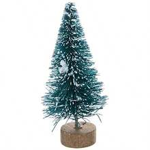 Mini Sisal Trees With Bases For Tabletop Model Train Diorama Craft Bottle Brush Christmas Pine Trees - 2.375 Inch -10 Count - màu xanh lá - Xem 3