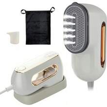 Bluelander Plancha de Vapor Portatil 2 en 1, Plancha y Vaporizador Vertical, Capacidad 100ml, Calentamiento Rápido en 30 Segundos, Elimina Arrugas, Incluye Bolsa de Franela, Ideal para Viajes (Gris) - Gris - Ver 10