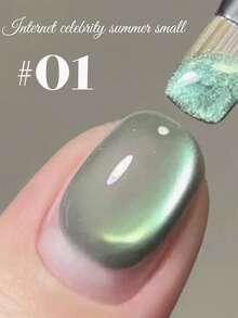 MISS SHAKA 10毫升秋冬美甲冰透明粉蓝玻璃珠猫眼凝胶指甲油超闪灯泡猫眼脚趾甲油美甲艺术美甲沙龙居家DIY美甲用品圣诞美甲 - 彩色 - 查看 18