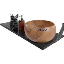 VINCO Repisa Flotante 30x80 cm con Mensula Soporte Lateral Minimalista Moderna Color Negro Mate Multiusos Hogar Oficina Carga 55 kg - 1 - Ver 2