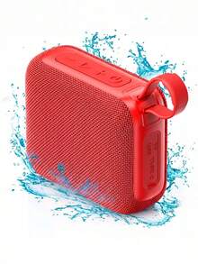 Bocina Portátil Inalámbrica Bluetooth Sonido Estéreo Alta Calidad Batería Recargable USB Tarjeta TF Resistente Compacta Ligera - Rojo - Ver 3