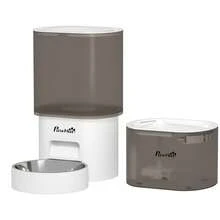 PawHut Automatic Food Dispenser And 2.5L Water Dispenser For Small Dogs And Cats, White - 1 - View 9