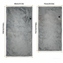 5V USB加厚电热毯，柔软舒适，可穿戴加热毯披肩，便携式加热毯，3种模式和3个定时设置，无线拉链式加热毯，适合女性户外露营旅行居家办公使用，可机洗保暖，也可用于闺蜜节、宠物派对、嘉年华、聚会装饰等场合。 - 彩色 - 查看 10