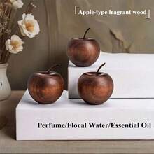 5/3/1PC Natural Wooden Aromatherapy Diffuser - An Elegant Apple-Shaped Woodgrain Essential Oil Diffuser Featuring A Flameless, Automatic Diffusion System. Suitable For Homes, Cars Or Offices, It Serves As An Air Freshener And Makes An Ideal Festive Gift. - Multicolor - View 5