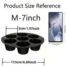 Silicone Muffin Pans For Air Fryer 7 Cavity Muffin Tray Cupcake Pan Nonstick Brownie Cake Mold Round Pudding Recipe Tray Bakeware,Baking Equipment,Baking Accessories,Brownies,Kitchen,Silicone Mould,Cake Tin,Bread Bin,Muffin Tray,Christmas,Cake Moulds - Multicolor - View 15