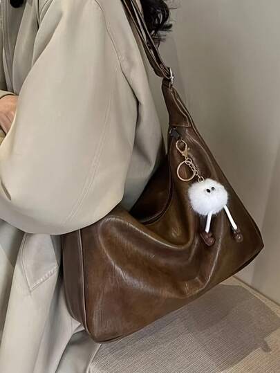 Retro Bags, Women's Crossbody Bags, New Korean-Style Fashion Handbags, Tote Bags, Large-Capacity Shoulder Bags, Teacher Gifts, Thank-You Gifts, Reusable Custom Letter Bags, Teacher Bags, Gifts For Educators, Mothers, And Bridesmaids, Retro Women's Bags, Street Style And Japanese Style Women's Bags, New Large Bags