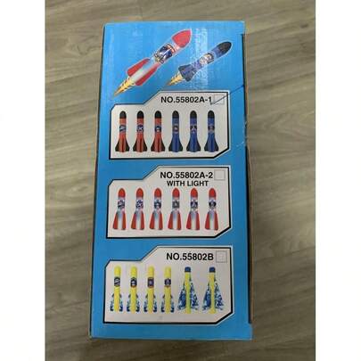 Toy Rocket Launch For Kids Tandem Stomp Games With 6 Foam Rockets And 1 Stickers Outdoor Toy Saft Toys For Kids Bo...