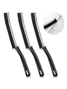 Multi-Functional Crevice Brush, Multi-Purpose Cleaning Brush Set, Kitchen & Bathroom Cleaning Supplies, Sink, Faucet, Bathtub, Kitchen Window Corners Cleaning Brush, Kitchen Essential, Suitable For Bathroom, Toilet, Kitchen, Windows, Faucets And Other Tight Spaces, Home Goods - Black - View 3