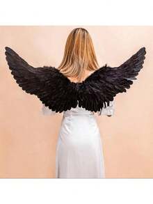 Artificial Feather Angel Wings Costume Prop, Suitable For Stage Performance, Role Play Party, Gift For Men And Women, Suitable As Holiday Or Christmas Gift - Multicolor - View 3