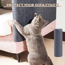 2Pcs Multicolor Polyester Cat Scratch Protectors For Furniture Wall Couch, Pasteable Trimmable Carpet Scratcher Mat For Covering Cat's Tree Tower Scratching Post Replacement Pads, Turn Anything Into A Cat Scratch Pad - L - 查看 10