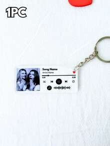 Customizable Acrylic Music Player Keychain, Engraved With Your Photo And Artist Name, Available In 1pc, 3pcs And 5pcs Sets. Perfect For Hanging On Keychains, Decorating Backpacks And Luggage. Also A Great Gift. - Multicolor (Music Player Version) - View 12