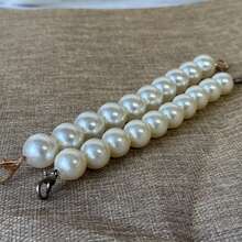 2条可拆卸珍珠包链，手工DIY包包配饰项链，适用于手提包、钱包、手机壳和其他手工制品，时尚、简约、优雅、美观，方便替换单肩包链。 - 白色 - 查看 4