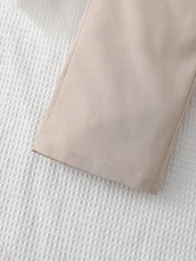 idolCat 年轻女孩可爱米色宽松裤腰蝴蝶结秋季日常装 - 卡其色 - 查看 6