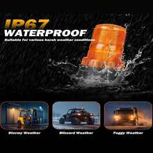 30颗LED汽车叉车辅助灯，琥珀色闪烁顶部安装警示灯，工程应急频闪灯，高可见度紧急安全警示汽车LED频闪旋转警示灯 - 彩色 - 查看 9