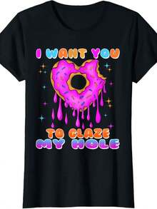 Funny Offensive Embarrassing Inappropriate Adult Humor Women T-Shirt - Black - View 1