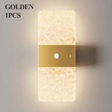 现代水晶感应壁灯，LED智能感应亚克力壁灯，室内感应壁灯，无线LED壁灯，电池供电夜灯，粘胶设计，可旋转，便携式 - 彩色 - 查看 32