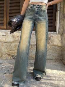 Livesso Women's Retro Loose Fit Denim Jeans,Baggy Jeans - Medium Wash - View 1