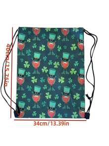 4 types de sacs de courses - [Spécial Saint-Patrick] Sac cadeau de fête de trèfle, Fourre-tout de célébration thématique avec design de charme vert chanceux - Multicolore - Voir 6