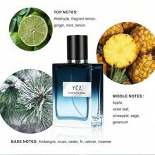 4 Bottles Of YCZ Men's Ocean Cologne, 1.7 Fl Oz, Local Warehouse Stock, Men's Eau De Cologne, Men's Perfume, Hormone-Infused Men's Fragrance, Long-Lasting Allure, Woody Musk, Unleash Sensual Charm, Craft A Confident, Captivating Aura, Portable For Dates, Daily Wear & Parties | 1.7 Fl Oz The Perfect Valentine's Day Gift For Boyfriends Or Husbands - 清新香調 - 查看 6