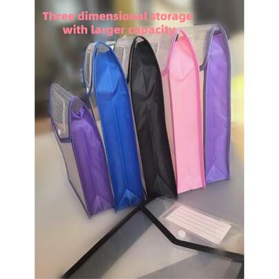 A4/A5 3D Storage Bag, Large Capacity Colorful Diagonal File Bag, Vertical Student Test Paper Storage 3D File Bag, Suitable For Home, School, Office, Can Store Contracts, Documents, Important Information, Pregnancy Check Reports, Etc.