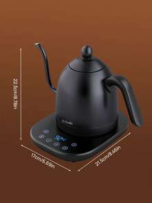 Brutelle 1pc Electric Kettle With Digital Display, Temperature Control, 1200W Fast Heating, 0.8L Capacity, Auto Keep Warm, Stainless Steel, Suitable For Home, Office And Hotel - UK Plug(220-240V) - View 11
