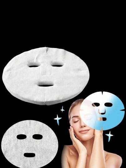 100 piezas Mascarilla facial de gasa para el cuidado de la piel, polvo de máscara suave de algas, almohadillas de gasa para la belleza