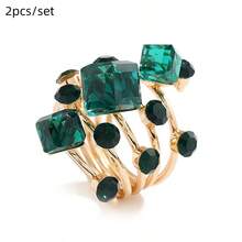1pc Fashion Spring Ring, Elegant Ring Suitable For Everyday Wear - Green - View 4