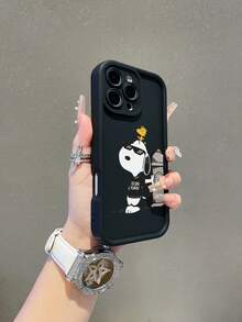 A Cartoon Anime SNOOPY Sky Eye Step Black Phone Case, Shockproof Tpu Material Phone Case Can Be Given As A Holiday Gift. It Is Suitable For Apple Phones, And The New Model Is Suitable For IPhone13/14/15/16/17Pro Max Phone Case - Nhiều màu - Xem 3