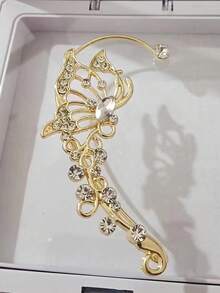 1 Pair Shiny Butterfly Wing Clip-On Earrings - Lightweight Fairy-Style Accessory, Suitable For Parties, Cosplay, Daily Wear And Elf-Themed Events, Party Decoration, Fantasy Earrings, Handmade Jewelry, Ideal Holiday Gift - Multicolor 1 - View 14