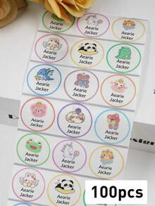 定制防水贴纸，个性化姓名标签贴纸，返校用品，定制姓名标签贴纸，托儿所标签，可定制贴纸，定制贴纸，学习用品，托儿所必备品，节日日历 - 風格8 - 查看 11