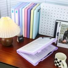 Multi-Purpose File Storage Box & Desk Organizer | Adjustable Divider Expanding Folder Organizer For Filing Cabinet & Home Office | Stackable Document Box For Letter, A4 Files | Easy Assembly - Màu tím - Xem 4