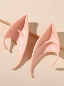 1 Pair Fashionable Minimalist Exaggerated Party Elf Ear Shaped Plastic Earrings - Multicolor - View 10