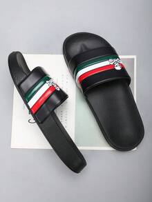 1双男女通用拖鞋，男士拖鞋，女士拖鞋，夏季凉鞋，春秋冬季室内拖鞋，卧室拖鞋，休闲拖鞋，舒适鞋履，泳池/沙滩拖鞋，软底厚底鞋，尺码38-48 - 黑色 - 查看 3