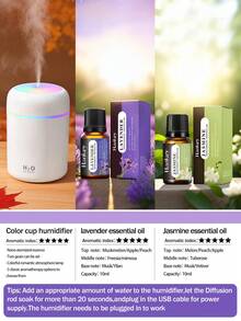 一个300毫升车载空气清新剂,室内香氛加湿器,USB供电,两种工作模式,7色LED灯,缺水智能关机,静音喷雾,方便的精油扩散器,非常适合房间装饰、办公室、客厅、汽车使用,也是送给女性的精美礼物。 - 彩色 - 查看 25