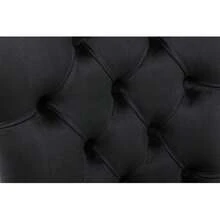 Nikki Collection Modern, High-End Tufted Solid Wood Contemporary Velvet Upholstered Dining Chair With Wood Legs Nailhead Trim 2-Pcs Set, Black, DE2001BK - Black - View 10