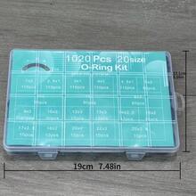1020件組 丁腈橡膠O型環套組，65A硬度，圓形截面，合成橡膠墊圈組合，20種尺寸，適用於高壓清洗機和氣體密封元件 - 彩色 - 查看 5