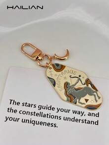 Women's Simple And Elegant Alloy Drip-Painted Twelve Constellation Bag Charm Bag Accessory Suitable For Car Keychains Bag Decorations Student Bags Couple Charms Small Gifts For Best Friends. Key Chain Gifts For Women Stocking Stuffers Teacher Gift Sister Gifts