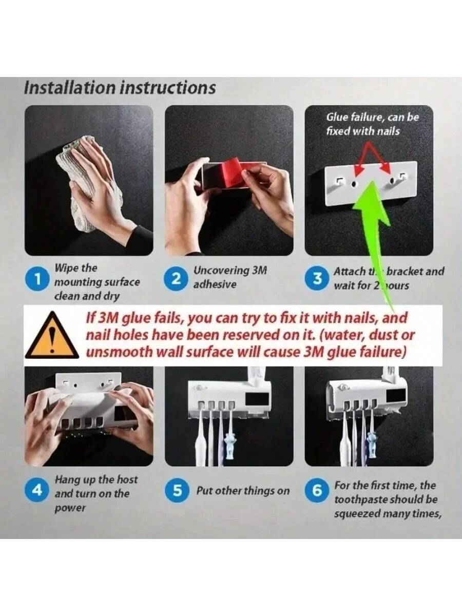 RAF قاعدة فرشاة أسنان معقمة بالأشعة فوق البنفسجية...