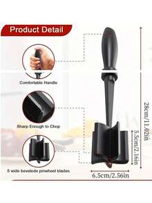 1pc Multifunction Meat Masher,Meat Cutter, Bibimbap, Stirring, Grinding, Mashing Meat Patties, Hash Browns, Easy Clean Kitchen Tool  Manual Meat Chopper Meat Chopper Tool  Meat Chopper Steel  Meat Chopper With Blad Grinder Meat  Christmas Ready Home Cleaning Kitchen Cleaning Cooking Utensils  Cocina Kitchen Essentials Kitchen Gadgets Kitchen Decor Kitchen Accessories - 黑色 - 查看 6